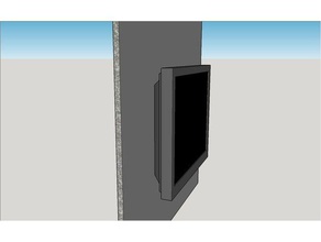 vesa 100 flush wall mount drywall organization 3d print model - Mito3D