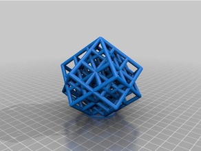 customized lattice cube torture test math art 3d print model - Mito3D