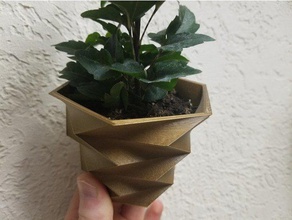 flower pot outdoor & garden container vase geometry loft plants 3d print model - Mito3D