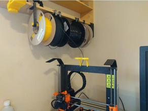 shelf-mount hanging spool holder 3d printer accessories filament hanger 3d print model - Mito3D
