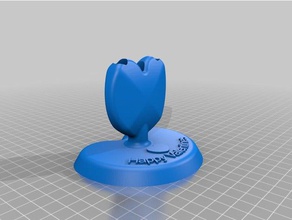 3 gül kalp valentine vazo heykeller 3d print model - Mito3D