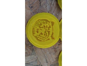cub scout bear coin signs & logos scouts 3d print model - Mito3D