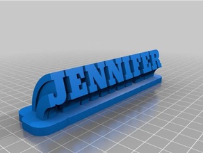 meu personalizados varrendo nome jen3 office personalizado 3d print model - Mito3D