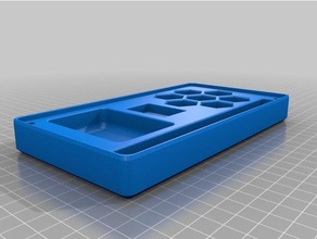d&d matita dadi in miniatura 12mm mod - scatola magnetica com i caso magnetico mini pathfinder poliedrica gioco di ruolo vassoio 3d print model - Mito3D