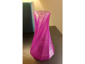 hendecagon vase art le conteneur seul mur à paroi unique spirale mode 3d print model - Mito3D