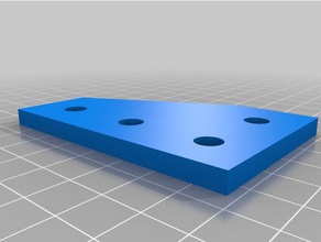 4 agujero tee plana 8020 1010 soporte La impresión en 3d 3d print model - Mito3D