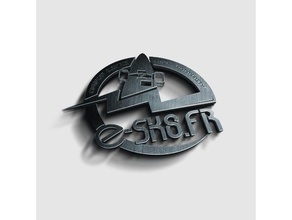e-sk8fr logo-3d sport & im freien 3d-logo emtb esk8 logo 3d print model - Mito3D