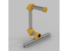 modular spool holder 3d printer accessories 2020 extrusion 2040 filament spoolholder mount tevo tube 3d print model - Mito3D