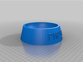 piglet food dish pets customized 3d print model - Mito3D