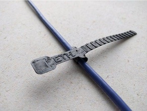 personalizável duplo bloqueio do cabo de amarração office o cabletie suporte gestão cabos braçadeira laço 3d print model - Mito3D