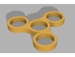curved spinner - dual tri-bar design toys & games fidget fidgeting hand toy 3d print model - Mito3D