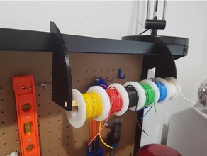colgantes de alambre cola rack portaherramientas y cajas adafruit herramientas el carrete banco trabajo 3d print model - Mito3D