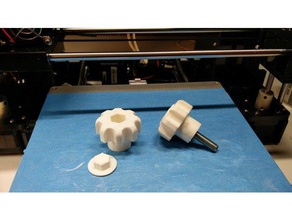 botão m8 parafuso porca partes 3d print model - Mito3D