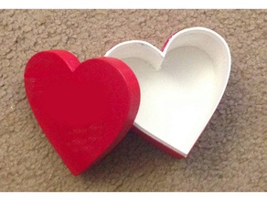 heart shaped box Container Herz 3d print model - Mito3D