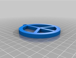 my customized groovy peace sign signs & logos 3d print model - Mito3D