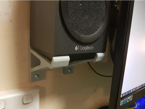logitech z333 de montagem na parede o áudio wallmount 3d print model - Mito3D