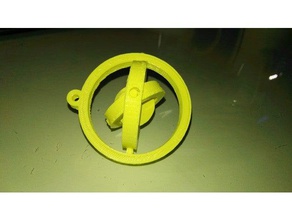 personalizável giroscópio chaveiro do agregado familiar 3d print model - Mito3D