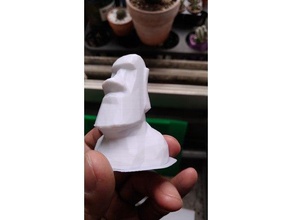 lowpoly moai remix a arte lowpolygon 3d print model - Mito3D