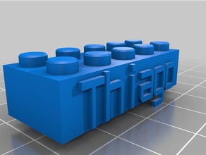 thiago bloco brinquedos de construção personalizado 3d print model - Mito3D