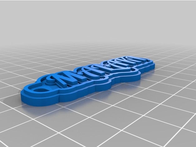 minha personalizado de várias linhas tag porta-chaves chaveiros 3D print model - Mito3D