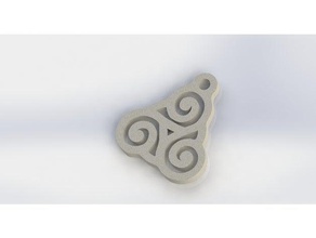 triskel portachiavi i breiz il celtic dell'arte celtica celtico triskell keychain 3d print model - Mito3D
