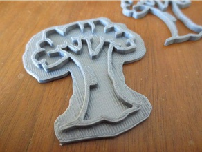 karikatür ağaç işaretler ve logolar 3d print model - Mito3D