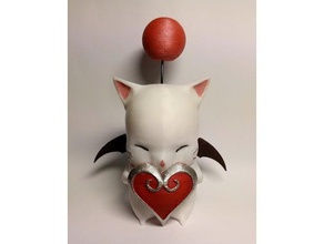 valentine's moogle creatures cute fantasy final gaming heart valentine valentines day video game 3d print model - Mito3D
