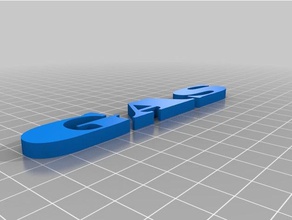 gas text customized 3d print model - Mito3D