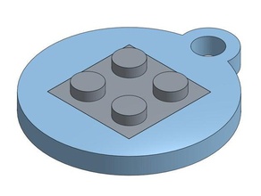 pocket friendly lego keychain toys & games keychains legos pahl 3d print model - Mito3D