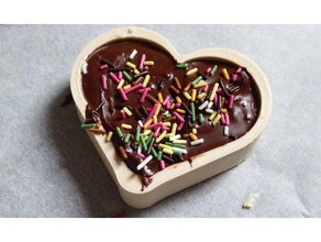 sagrado coração derramar cookies cozinha e sala de jantar bolo do cookie valentine o dia dos namorados 3d print model - Mito3D