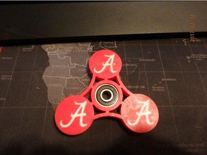 alabama fidget spinner toys & games hand university 3d print model - Mito3D