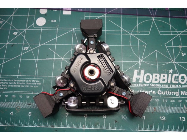 rostock max 25mm Lüfter shroud he280 3d-Drucker Teile fan-duct fan mount lüfterverkleidung v2 seemecnc 3D print model - Mito3D