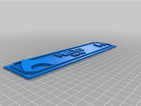 seta de luz placa office personalizado 3d print model - Mito3D