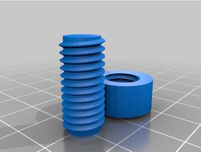 simple screw thread library turbo parts 3d print model - Mito3D
