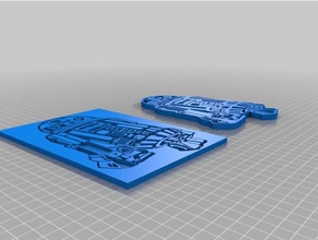 r2d2 3d arte de la pared La impresión en 3d print model - Mito3D
