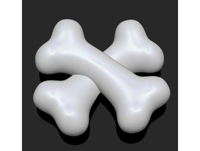 ossos cruzados esculturas 3d print model - Mito3D