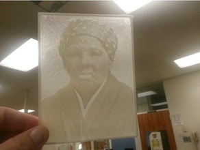 harriet tubman lithopane 2d art abolition african american black history month customized freedom slavery social studies underground railroad woman 3d print model - Mito3D
