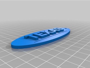 texas toothpaste squeezer keychain remix bathroom college personal university 3d print model - Mito3D