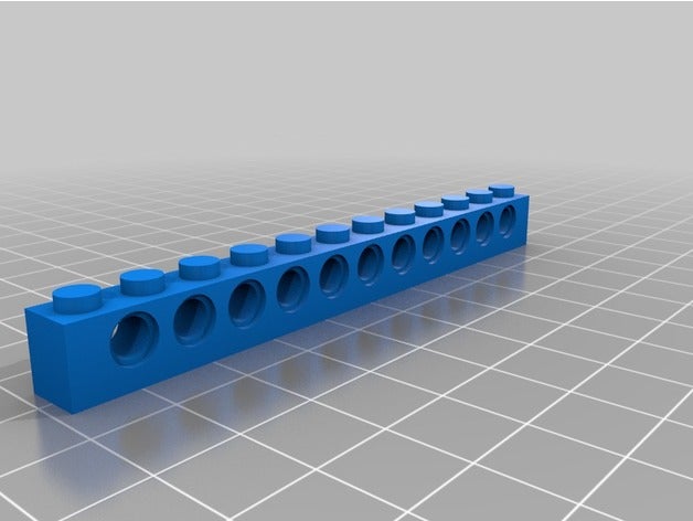 1x12-block technic Löcher Bau-Spielzeug kundengebundene 3D print model - Mito3D