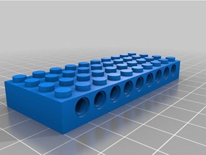 4x10 bloco técnica buracos brinquedos de construção personalizado 3d print model - Mito3D