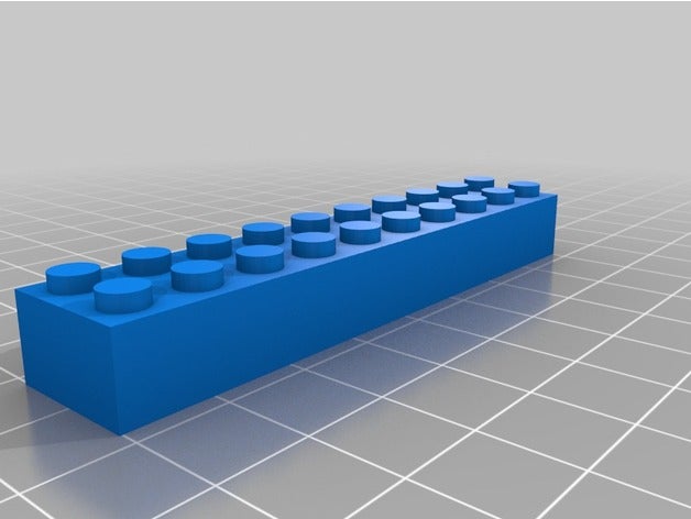 2x10 bloco brinquedos de construção personalizado 3D print model - Mito3D