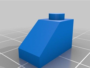 1x2 slope construction toys customized 3d print model - Mito3D