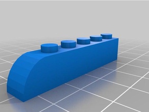 1x6 curva brinquedos de construção personalizado 3d print model - Mito3D