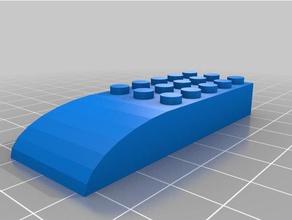 3x8 curva brinquedos de construção personalizado 3d print model - Mito3D