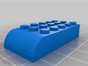 3x6 curva brinquedos de construção personalizado 3d print model - Mito3D