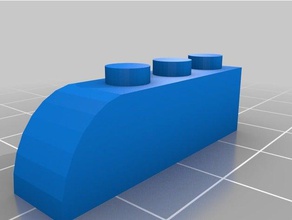 1x4 courbe jouets de construction personnalisé 3d print model - Mito3D