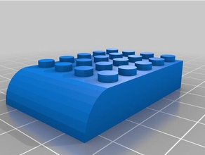 4x6 curva brinquedos de construção personalizado 3d print model - Mito3D