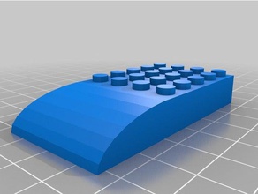 4x8 curva juguetes de construcción personalizado 3d print model - Mito3D