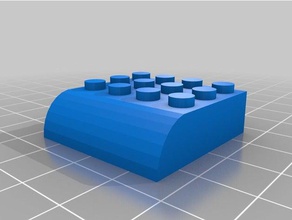 3x4 courbe jouets de construction personnalisé 3d print model - Mito3D