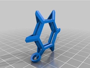 esagono portachiavi i la geometria keychain 3d print model - Mito3D